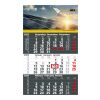 3-Monatskalender Solid 3 Bestseller (Einblatt) Anthrazit-rot | ohne Werbeanbringung
