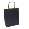 Krafttasche gerippt Color blau | 18 x 8 x 22,5 cm | 1-farbiger Siebdruck | ohne Werbeanbringung
