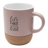 Billie 300 ml Keramiktasse mit Korkdetails Standard | Dusty Pink | ohne Werbeanbringung | Nicht verfügbar | Nicht verfügbar