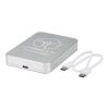 Avis 10.000 mAh RCS Powerbank aus recyceltem Aluminium mit Magnetfunktion Silber