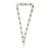 Liv Verstellbares RPET Sublimation Lanyard weiss-weiss | ohne Werbeanbringung | Nicht verfügbar | Nicht verfügbar