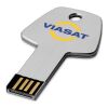 USB-Stick Schlüssel silber | 64 GB | 1-farbiger Tampondruck | Rückseite | 20 mm x 8 mm