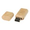 Schlüssel USB-Stick 2.0 aus Holz hellbraun | 4 GB | 1-farbiger Tampondruck | Rückseite | 19 mm x 12 mm