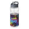 H2O Base® 650 ml Sportflasche mit Ausgussdeckel transparent-storm grey | ohne Werbeanbringung | Nicht verfügbar | Nicht verfügbar