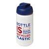 Baseline 500 ml recycelte Sportflasche mit Klappdeckel transparent-blau | ohne Werbeanbringung | Nicht verfügbar | Nicht verfügbar