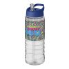 H2O Treble 750 ml Sportflasche mit Ausgussdeckel transparent-blau | ohne Werbeanbringung | Nicht verfügbar | Nicht verfügbar