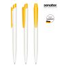 senator Dart Polished Basic  Druckkugelschreiber weiß-gelb | ohne Werbeanbringung | ohne Werbeanbringung | Nicht verfügbar