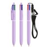 BIC® 4 Colours® Pastel + lanyard Pastelllila