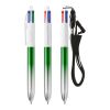 BIC® 4 Colours® Bicolor + lanyard grün/ silber