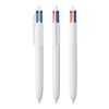 BIC® 4 Colours Kugelschreiber BritePix Digital weiß | 1-farbiger Siebdruck | Upper Part-gegenüber vom Clip | 22.00 mm x 10.00 mm
