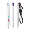 BIC® 4 Colours® ECO + lanyard weiß