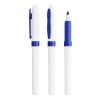 BIC® Mark-it Permanent Marker Weiß-mittelblau | 1-farbiger Siebdruck | Schaft-Clipverlängerung | 25.00 mm x 45.00 mm