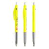 BIC® M10® Clic Druckkugelschreiber Hellgelb | 1-farbiger Siebdruck | Schaft-Rechts vom Clip | 8.00 mm x 42.00 mm