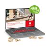 Adventskalender "Laptop" mit Lindt Schokolade, Inlay aus Papier bunt | ohne Werbeanbringung