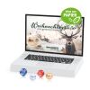 Adventskalender "Laptop" mit Lindt Minis, Inlay aus Papier bunt | ohne Werbeanbringung