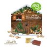 Adventskalender Weihnachtshaus "Exklusiv" mit Lindt Schokolade bunt | ohne Werbeanbringung