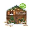 Adventskalender Weihnachtshaus "Exklusiv" mit Lindt Schokolade, Inlay aus Papier bunt | ohne Werbeanbringung