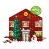 Adventskalender Weihnachtshaus "Exklusiv" mit Sarotti Fairtrade® Schokolade, Inlay aus Papier bunt | ohne Werbeanbringung