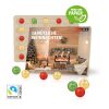 Tisch-Adventskalender mit Fairtrade® Schokolade, Inlay aus Papier bunt | ohne Werbeanbringung