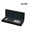 roubill Carbon  Line Set (Drehkugelschreiber+ Rollerball) Silber | ohne Werbeanbringung