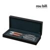 roubill Tizio  Set (Drehkugelschreiber+ Rollerball) Silber | ohne Werbeanbringung