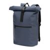 PORTLAND. Roll-Top-Rucksack aus PU mit Laptopfach, 16“ Blau