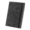 BALDWIN. A5 Notizblock mit Umschlag aus recyceltem Filz (100% rPET) und linierten Seiten aus 100 % Recyclingpapier ohne Werbeanbringung