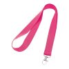 LARIAT. Lanyard aus Polyester mit 20mm Breite Rosa | ohne Werbeanbringung