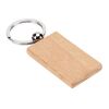 STEWIE. Rechteckiger Schlüsselanhänger aus Buchenholz Beige | ohne Werbeanbringung
