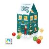 Adventskalender-Haus "XL" mit Fairtrade® Schokolade bunt | ohne Werbeanbringung