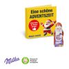 Werbe-Klappkarte Mit Weihnachtsmann Von Milka bunt | ohne Werbeanbringung