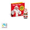Werbe-Klappkarte Mit Weihnachtsmann Fairtrade® bunt | ohne Werbeanbringung