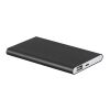 MARCET. Powerbank Slim 4'000 mAh aus Recyceltes Aluminium (100% rAL) und Recyceltes ABS (100% rABS) Schwarz | ohne Werbeanbringung