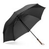 MATEO. Großer (30") Pongee-Regenschirm schwarz
