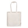 Canvas-Tasche mit Bodenfalte 38x42 lange Henkel beige | ohne Werbeanbringung | ohne Werbeanbringung