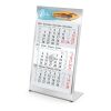 Tischkalender Desktop 3 Steel Edelstahl-Aufsteller gebürstet Hellgrau | 105 × 230 mm | ohne Werbeanbringung | 1 Jahr