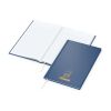 Notizbuch Memo-Book Umfang klein Hardcover matt-farbig Dunkelblau | DIN A5 | ohne Werbeanbringung | Winkelkaro