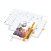 Wochenkalender vorne + Notizen hinten Match-Hybrid Papier-Hardcover Gelb | DIN A5 | ohne Werbeanbringung | Papier matt