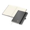 Notizbuch Vision-Book Kunstleder-Hardcover matt-farbig Anthrazit | DIN A5 | ohne Werbeanbringung | Cremefarben/Winkelkaro | Goldprägung inkl.
