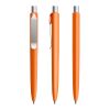 Prodir DS8 Druckkugelschreiber Soft Touch mit Metallclip orange-silber | Blau | ohne Werbeanbringung