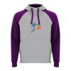 Badet zweifarbiger Kapuzenpullover für Kinder  heather grau-lila | 7/8