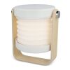 Coollux Multifunktions-LED-Lampe mit Bambusgriff Weiss | 1-farbiger Tampondruck | rechts vom Henkel | 65 mm x 30 mm