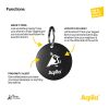 Aqiila Tagbird – Fahrradklingel mit wasserdichter Smartfinder Schwarz