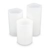 Koselys 3-teiliges LED-Kerzen-Set (batteriebetrieben) Creme | Digitaldruck | Kerze 3 | 25 mm x 140 mm