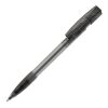 Kugelschreiber Nash Transparent mit Gummigriff Schwarz-Schwarz | 1-farbiger Siebdruck | 90° vom Clip | 33 mm x 25 mm | Nicht verfügbar
