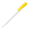 Kugelschreiber Nash Hardcolour Weiss-Gelb | 1-farbiger Tampondruck | Clip | 30 mm x 5 mm | Nicht verfügbar