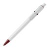 Kugelschreiber Baron hardcolour Weiss-Dunkelrot | 1-farbiger Siebdruck | 180° vom Clip | 45 mm x 25 mm | Nicht verfügbar