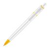Kugelschreiber Ducal hardcolour Weiss-Gelb | 1-farbiger Siebdruck | 270° vom Clip | 40 mm x 25 mm | Nicht verfügbar