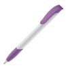 Kugelschreiber Apollo Hardcolour Weiss-Transparent Violett | 1-farbiger Siebdruck | 90° vom Clip | 40 mm x 25 mm | Nicht verfügbar