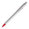 Kugelschreiber Baron Stone hardcolour Grau-Rot Weiß | 1-farbiger Siebdruck | in Verlängerung vom Clip | 45 mm x 25 mm | Nicht verfügbar